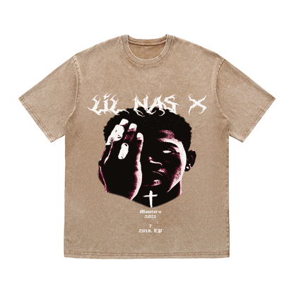 RDMCLOTHINGART tapestry hoodie LIL NAS X HEAVY WEIGHT COTTON TEE-8884