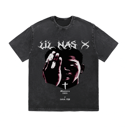 RDMCLOTHINGART tapestry hoodie LIL NAS X HEAVY WEIGHT COTTON TEE-8884