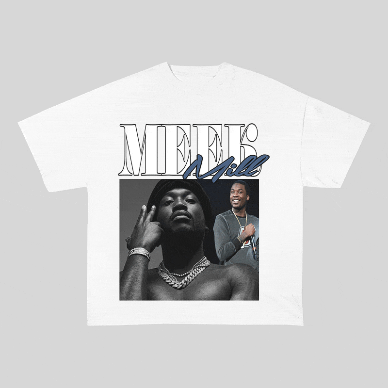 RDMCLOTHINGART tapestry hoodie MEEK MILL HEAVY WEIGHT COTTON TEE-8865