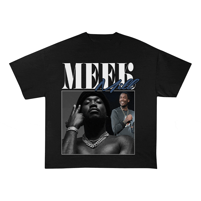 RDMCLOTHINGART tapestry hoodie MEEK MILL HEAVY WEIGHT COTTON TEE-8865
