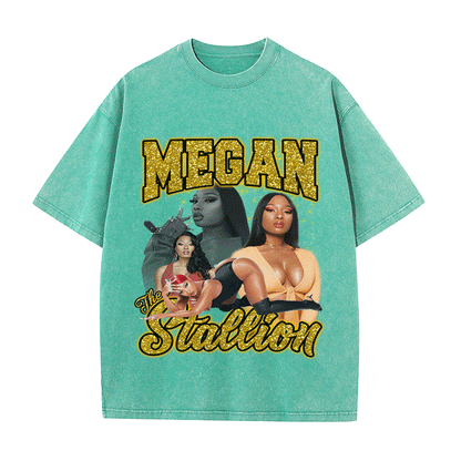 MEGAN STALLION HEAVY WEIGHT COTTON TEE-9130