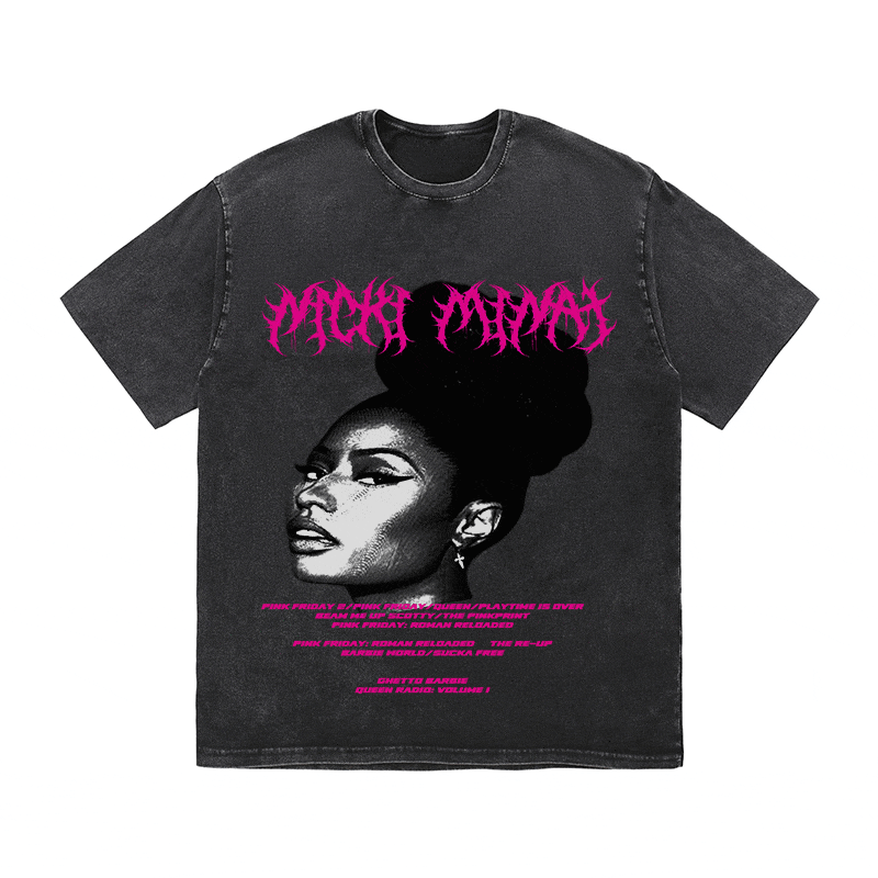 RDMCLOTHINGART tapestry hoodie NCKI MINAJ HEAVY WEIGHT COTTON TEE-8888