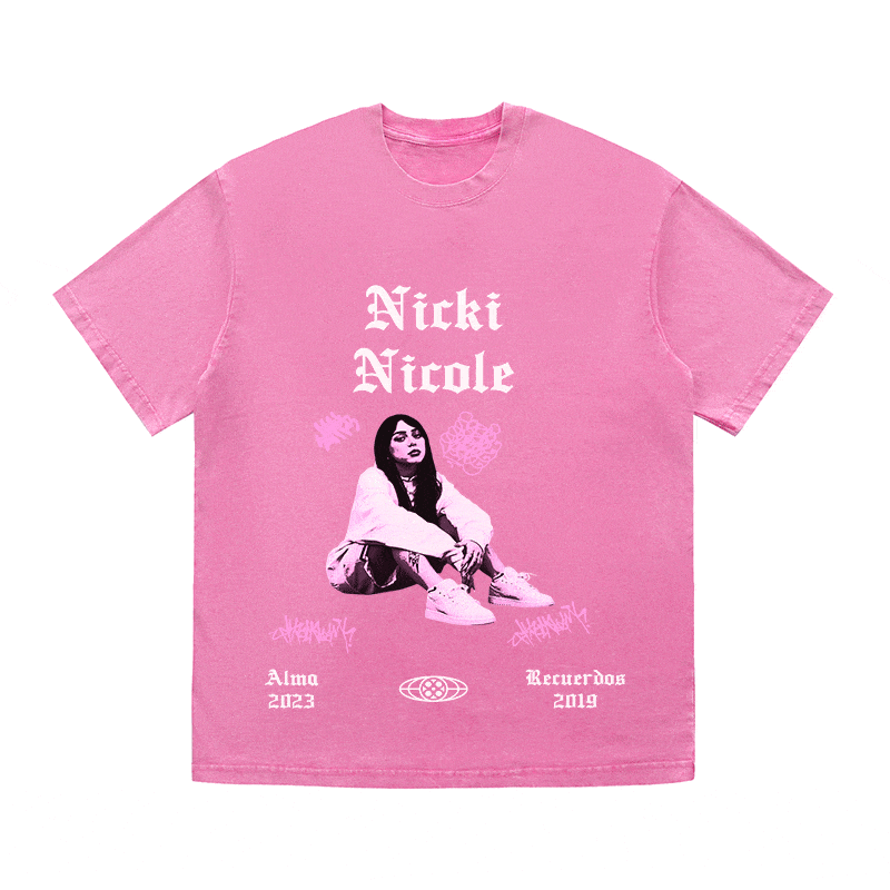 RDMCLOTHINGART tapestry hoodie NICKI NICOLE HEAVY WEIGHT COTTON TEE-8889