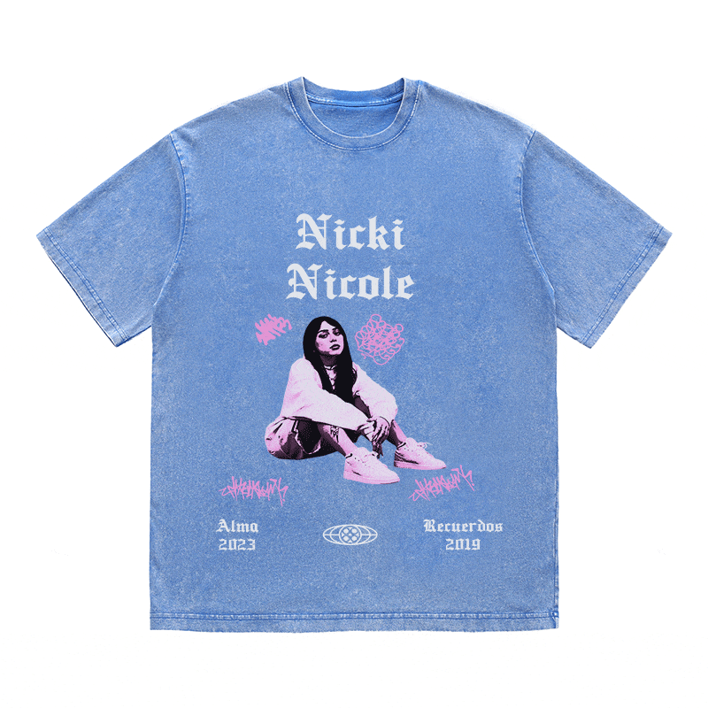 RDMCLOTHINGART tapestry hoodie NICKI NICOLE HEAVY WEIGHT COTTON TEE-8889