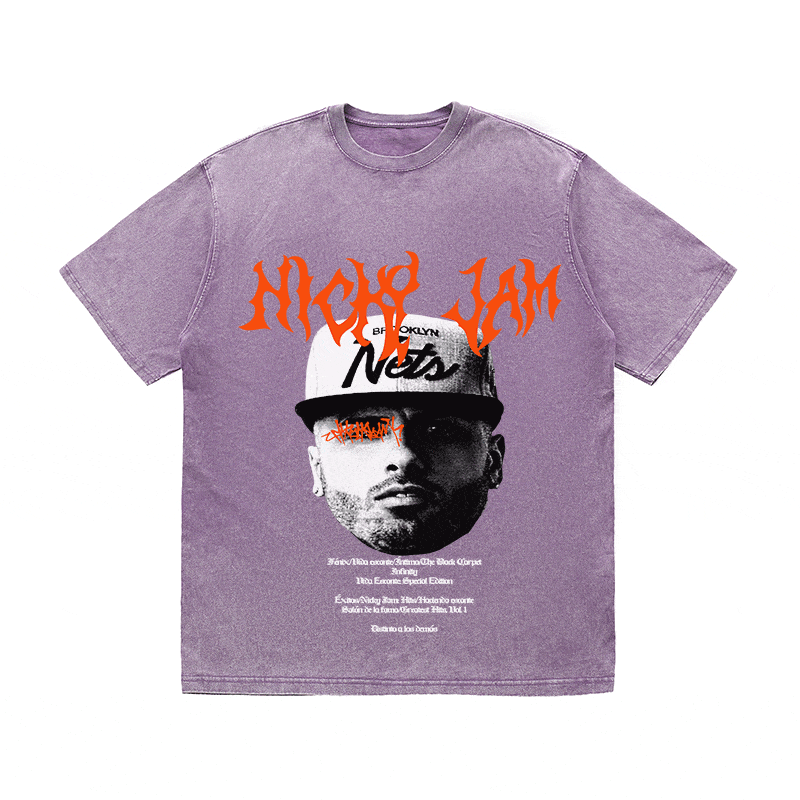 NICKY JAM HEAVY WEIGHT COTTON TEE-8943