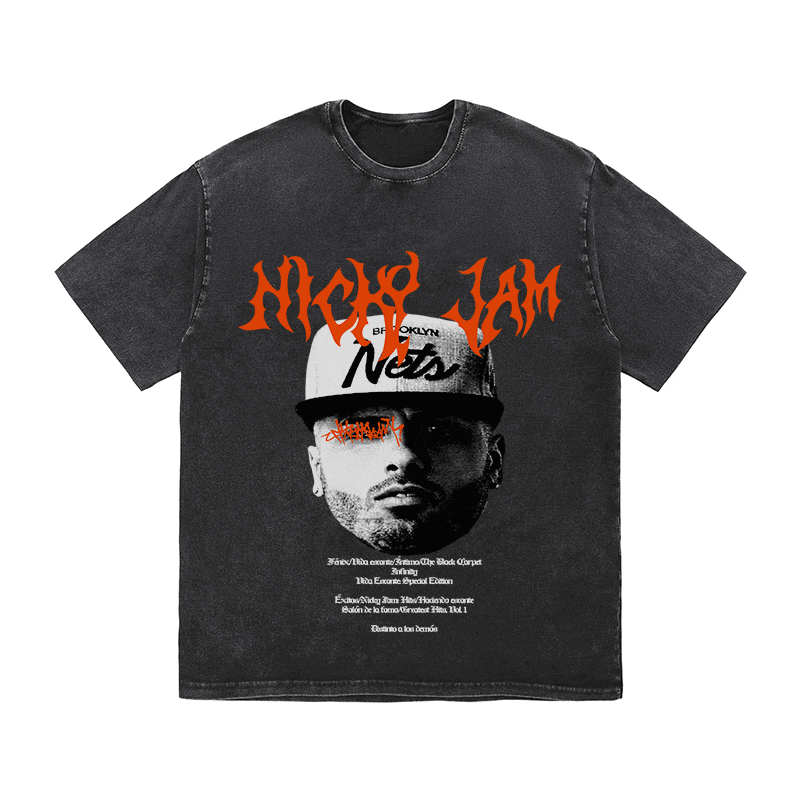 NICKY JAM HEAVY WEIGHT COTTON TEE-8943