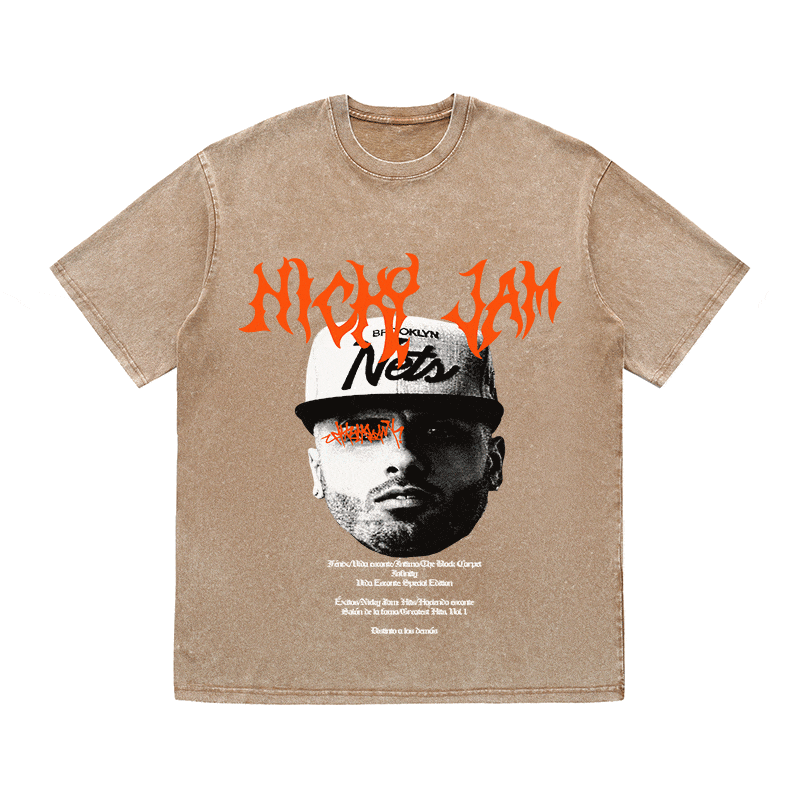 NICKY JAM HEAVY WEIGHT COTTON TEE-8943