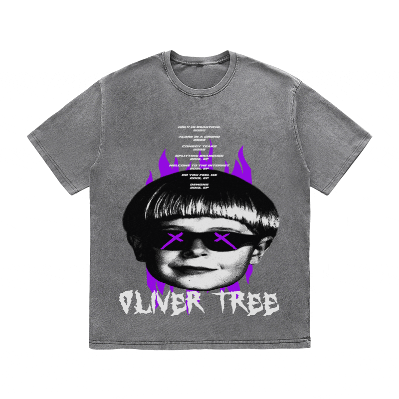 RDMCLOTHINGART tapestry hoodie OLIVER TREE HEAVY WEIGHT COTTON TEE-8890