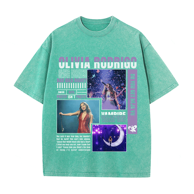 OLIVIA RODRIGO HEAVY WEIGHT COTTON TEE-9012