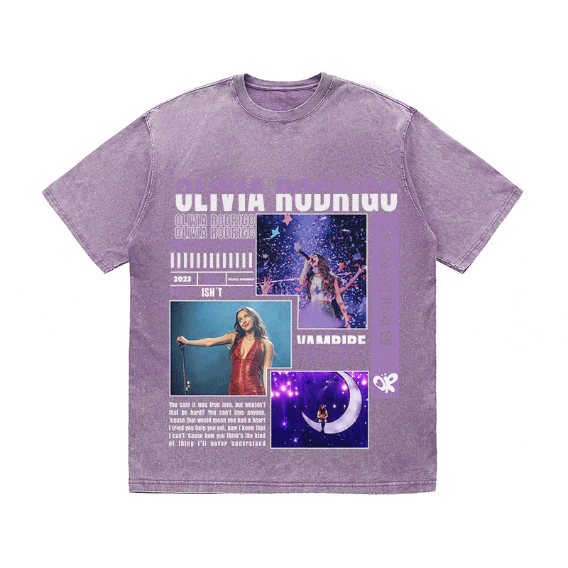OLIVIA RODRIGO HEAVY WEIGHT COTTON TEE-9012