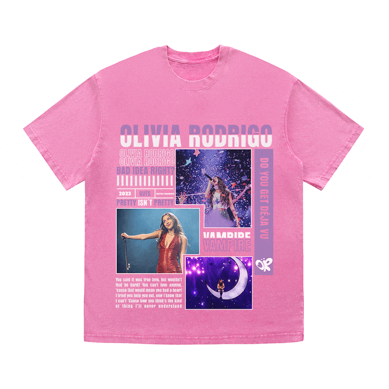OLIVIA RODRIGO HEAVY WEIGHT COTTON TEE-9012