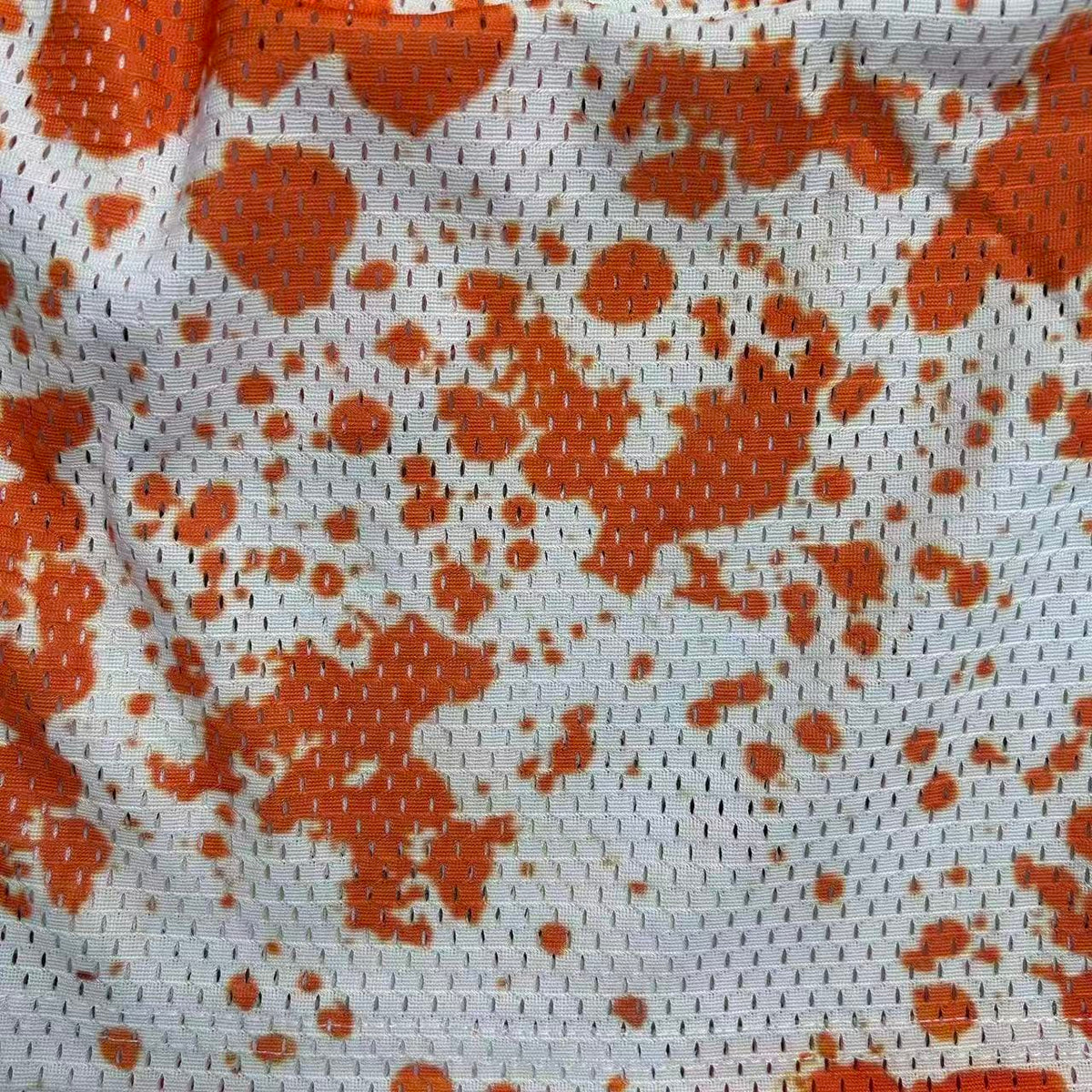 ORANGE PAINT MESH SHORTS-8796