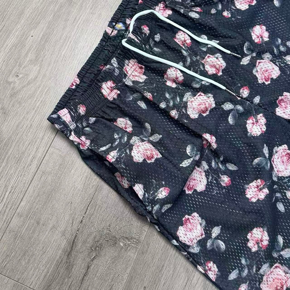 PINK ROSE MESH SHORTS-8799