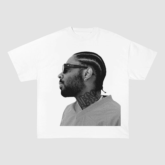 POP SMOKE  OVERSIZED HEAVYWEIGHT COTTON TEE-6006