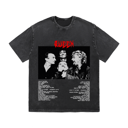 RDMCLOTHINGART tapestry hoodie QUEEN HEAVY WEIGHT COTTON TEE-8916
