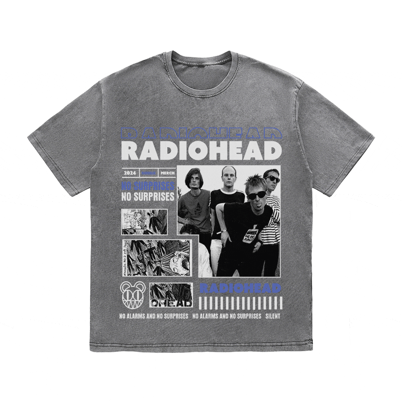 RADIOHEAD HEAVY WEIGHT COTTON TEE-9017