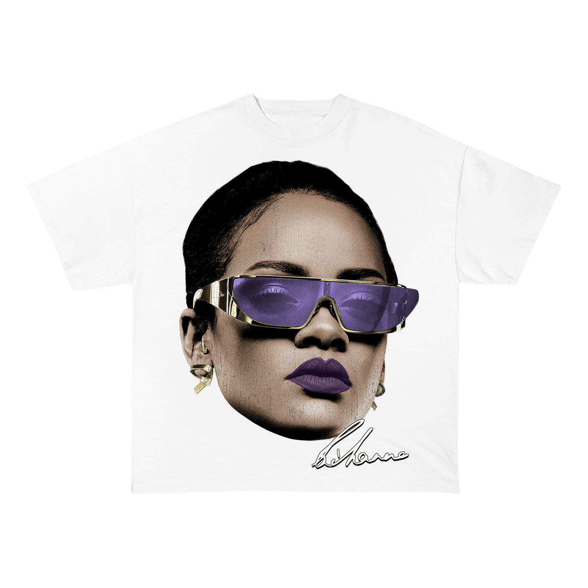 RIHANNA HEAVEY WEIGHT COTTON TEE-8003