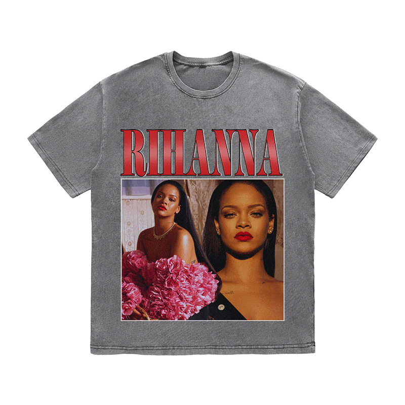 RDMCLOTHINGART tapestry hoodie RIHANNA HEAVY WEIGHT COTTON TEE-8868