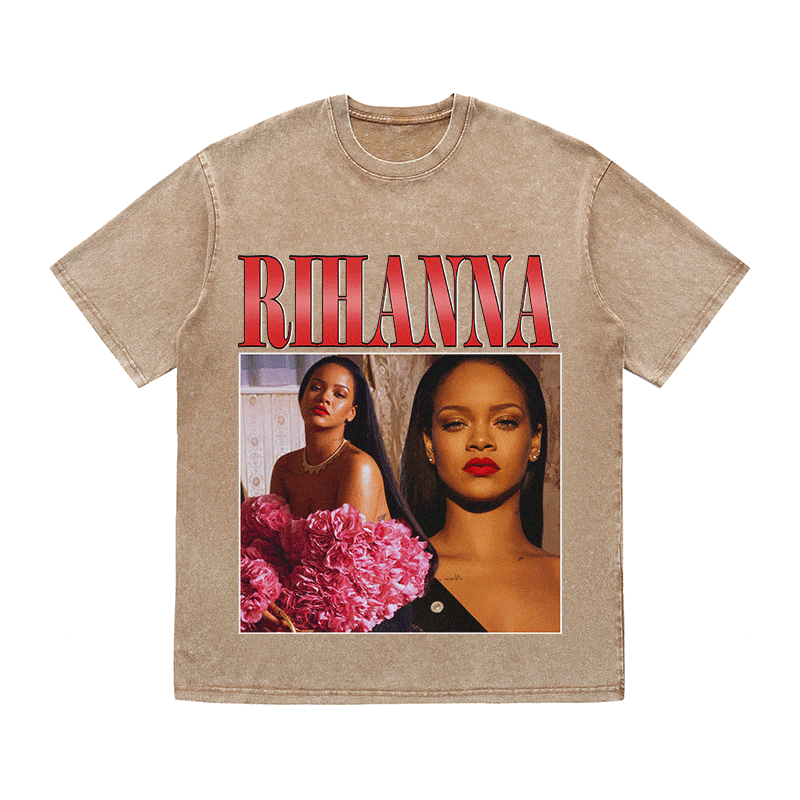 RDMCLOTHINGART tapestry hoodie RIHANNA HEAVY WEIGHT COTTON TEE-8868