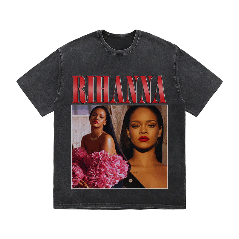 RDMCLOTHINGART tapestry hoodie RIHANNA HEAVY WEIGHT COTTON TEE-8868