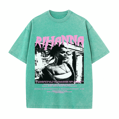 RDMCLOTHINGART tapestry hoodie RIHANNA HEAVY WEIGHT COTTON TEE-8917