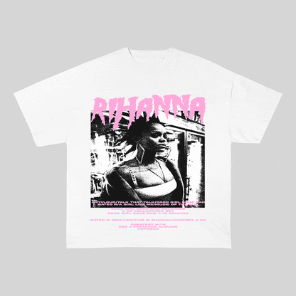 RDMCLOTHINGART tapestry hoodie RIHANNA HEAVY WEIGHT COTTON TEE-8917