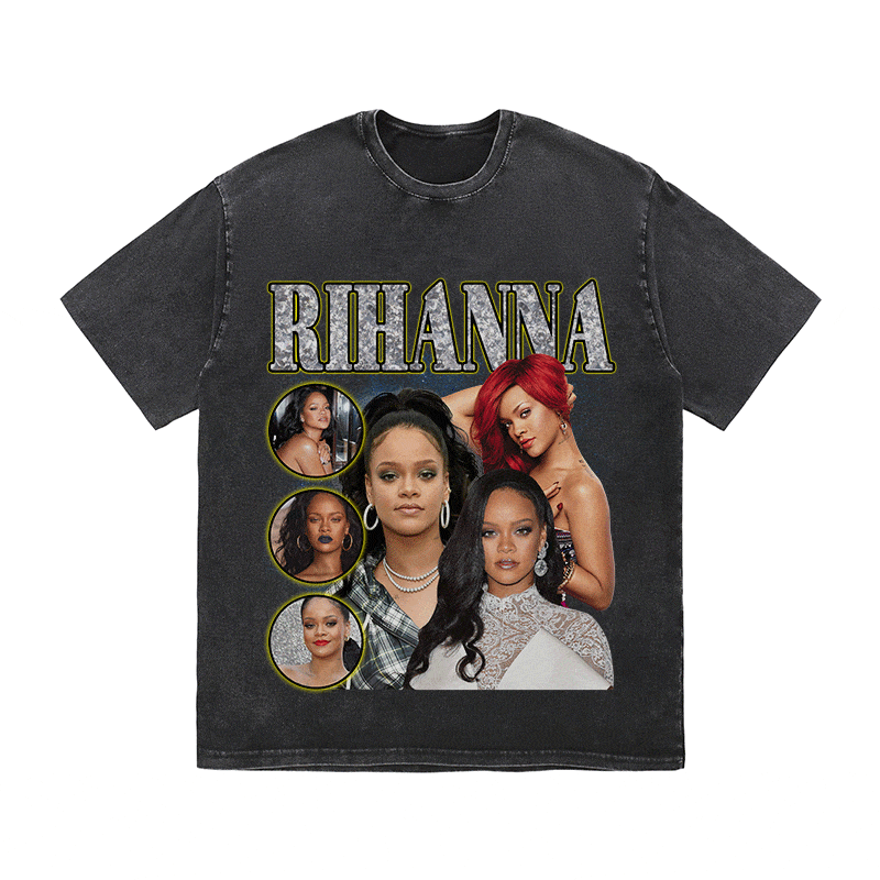 RIHANNA HEAVY WEIGHT COTTON TEE-9135