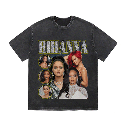 RIHANNA HEAVY WEIGHT COTTON TEE-9135