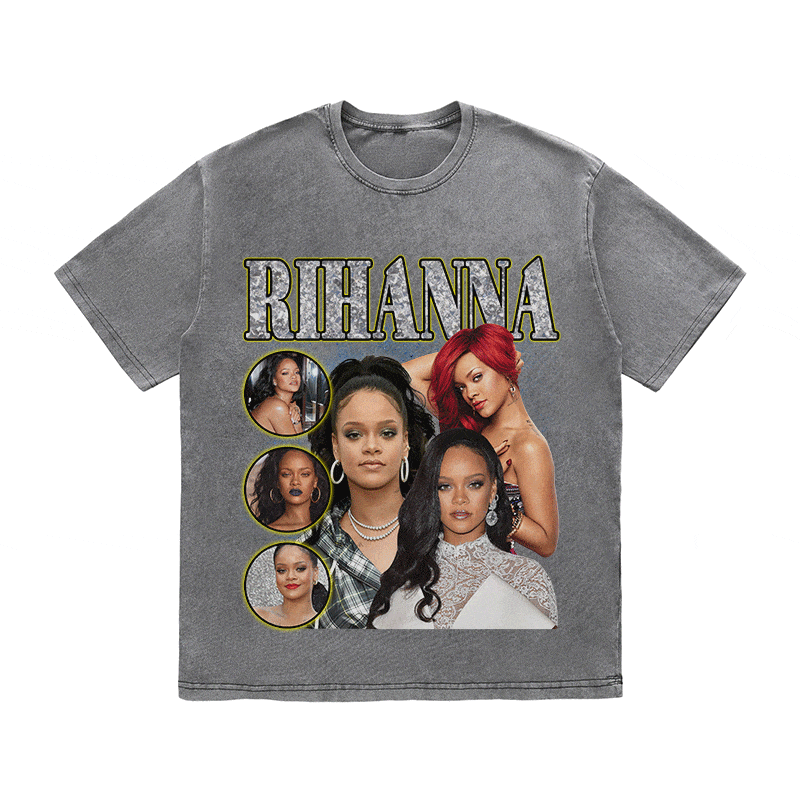 RIHANNA HEAVY WEIGHT COTTON TEE-9135