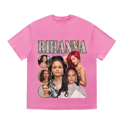 RIHANNA HEAVY WEIGHT COTTON TEE-9135