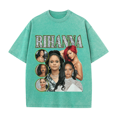 RIHANNA HEAVY WEIGHT COTTON TEE-9135