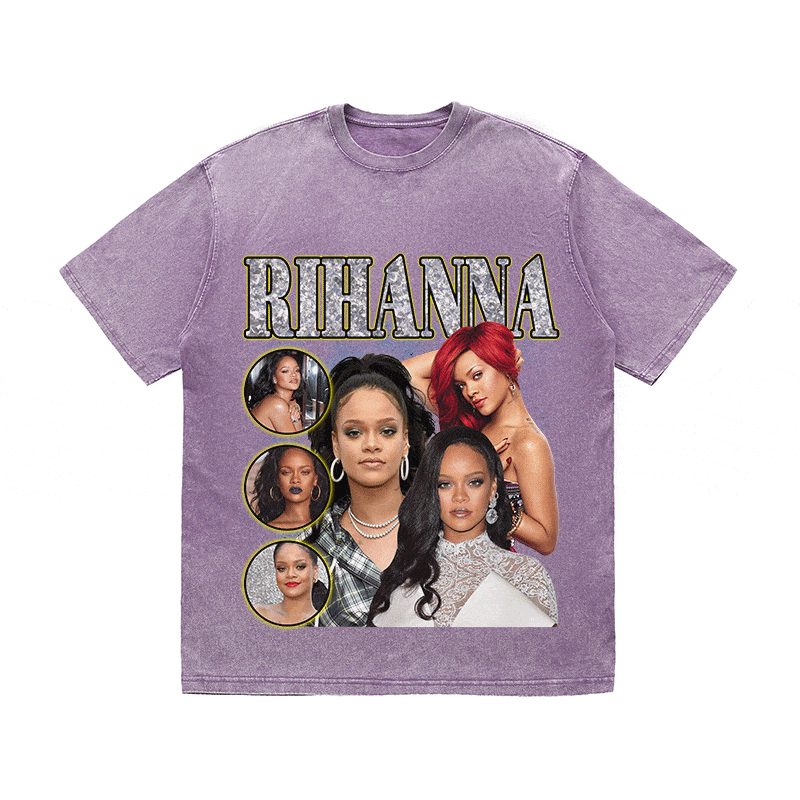 RIHANNA HEAVY WEIGHT COTTON TEE-9135
