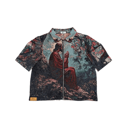 SAVIOR IN THE SAKURA TAPESTRY TEE
