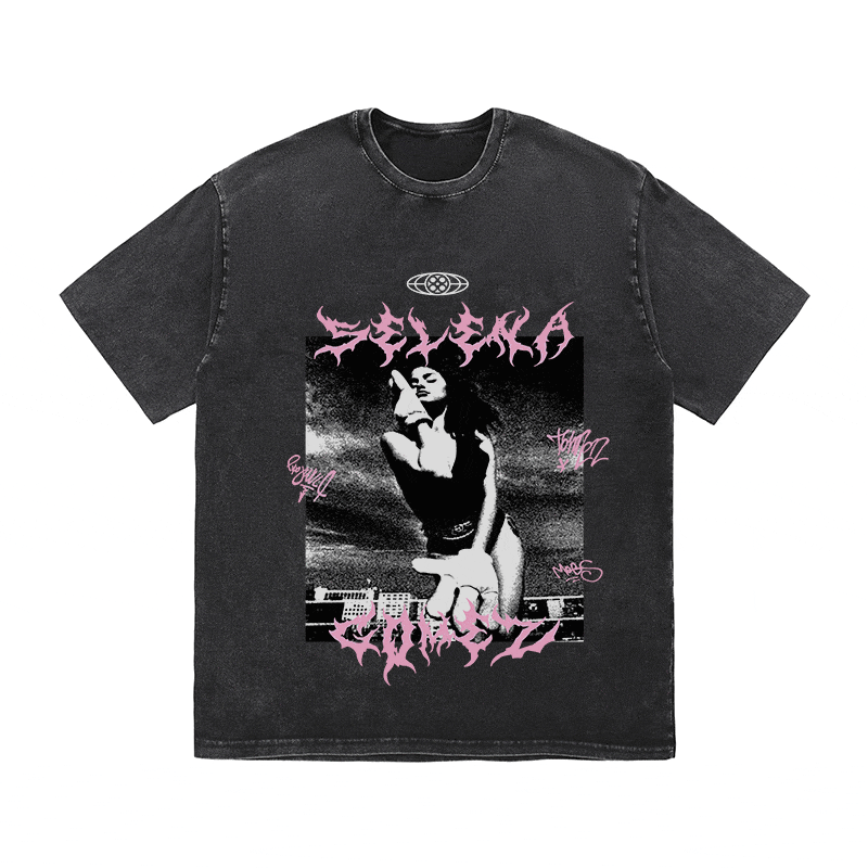 SELENA GOMEZ HEAVY WEIGHT COTTON TEE-8945