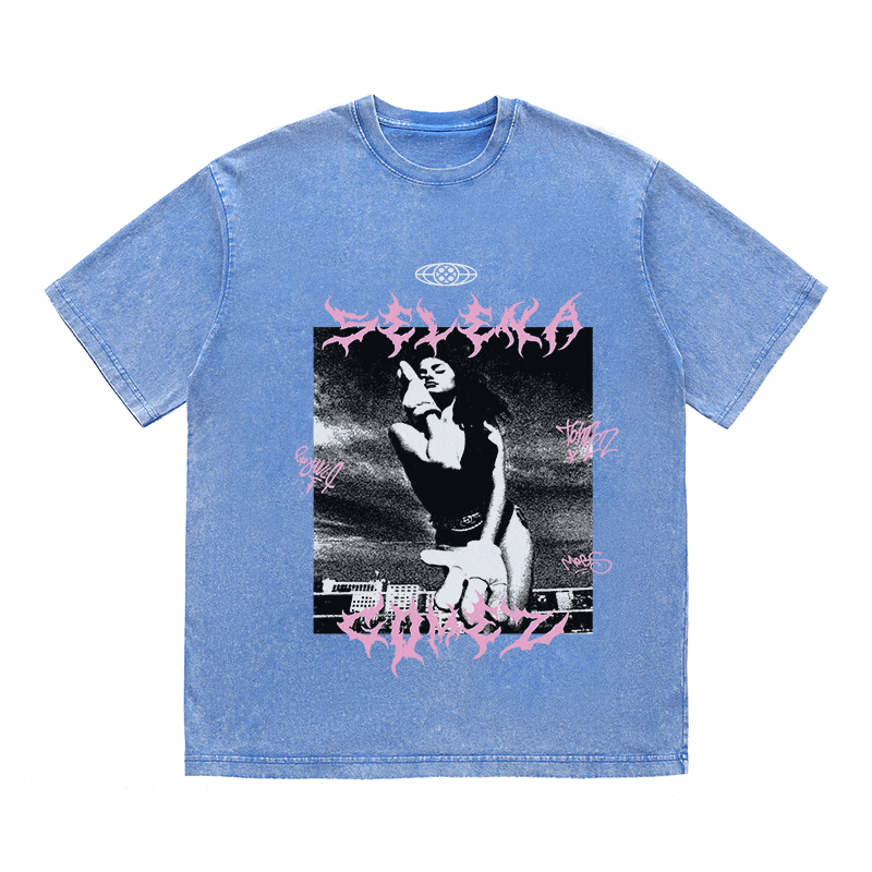 SELENA GOMEZ HEAVY WEIGHT COTTON TEE-8945