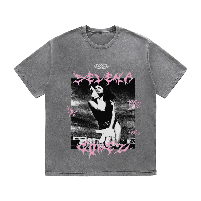 SELENA GOMEZ HEAVY WEIGHT COTTON TEE-8945