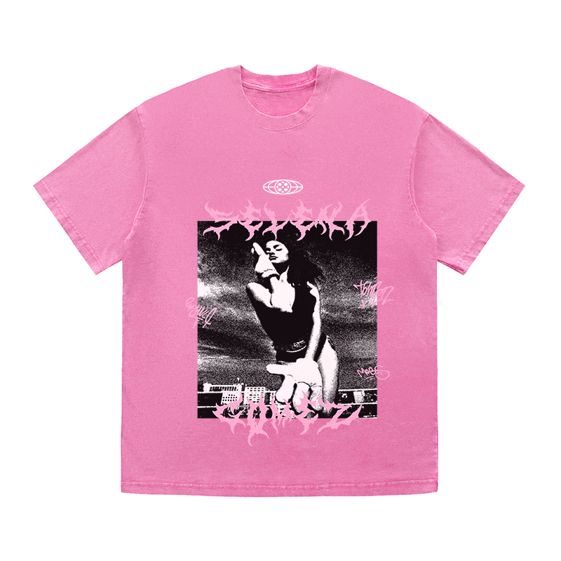 SELENA GOMEZ HEAVY WEIGHT COTTON TEE-8945