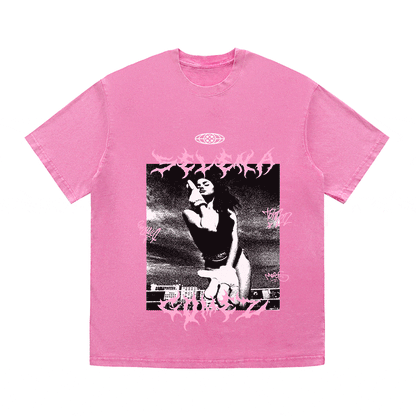 SELENA GOMEZ HEAVY WEIGHT COTTON TEE-8945