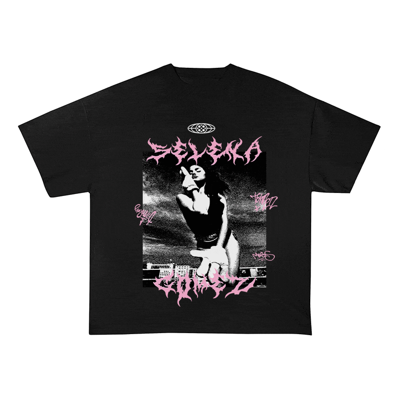 SELENA GOMEZ HEAVY WEIGHT COTTON TEE-8945