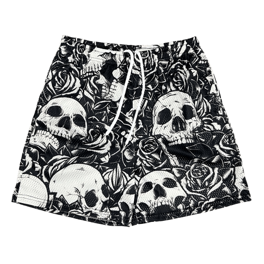 SKULL MESH SHORTS-8691