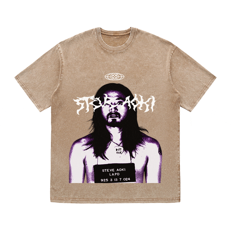 RDMCLOTHINGART tapestry hoodie STEVE AOKI HEAVY WEIGHT COTTON TEE-8919