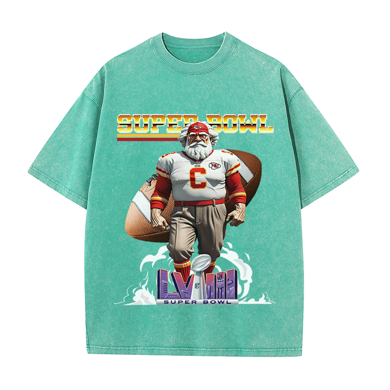 SUPERBOWL 4 KC NO YEAR HEAVY WEIGHT COTTON TEE-9182