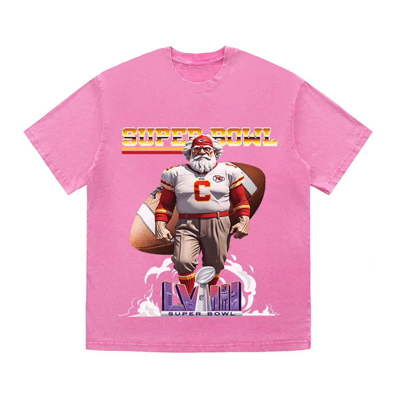 SUPERBOWL 4 KC NO YEAR HEAVY WEIGHT COTTON TEE-9182