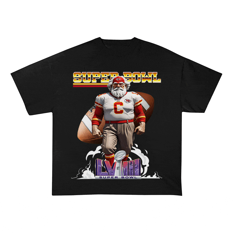 SUPERBOWL 4 KC NO YEAR HEAVY WEIGHT COTTON TEE-9182