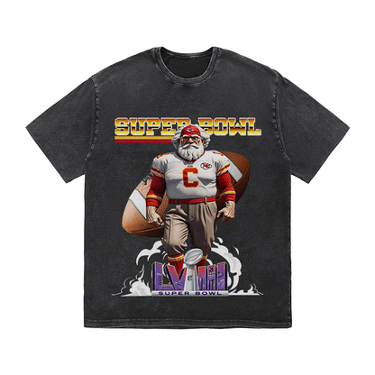SUPERBOWL 4 KC NO YEAR HEAVY WEIGHT COTTON TEE-9182