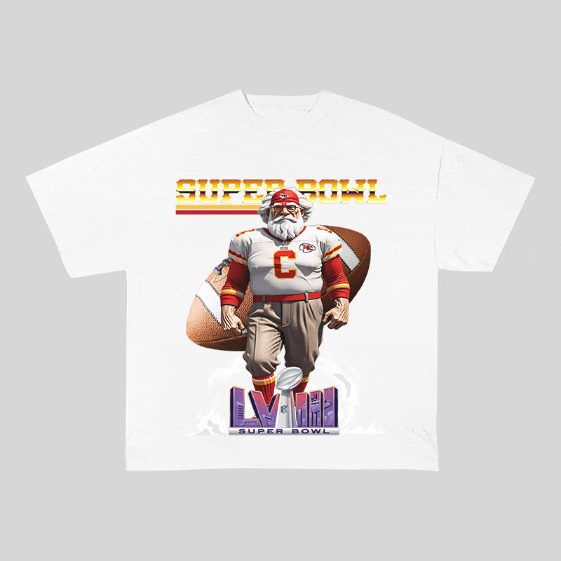 SUPERBOWL 4 KC NO YEAR HEAVY WEIGHT COTTON TEE-9182
