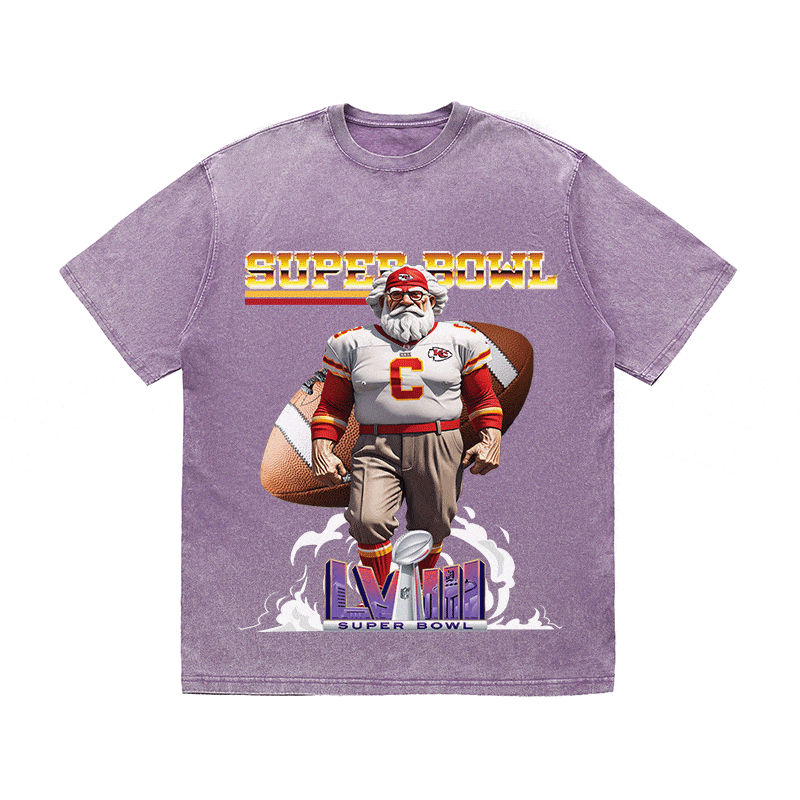 SUPERBOWL 4 KC NO YEAR HEAVY WEIGHT COTTON TEE-9182