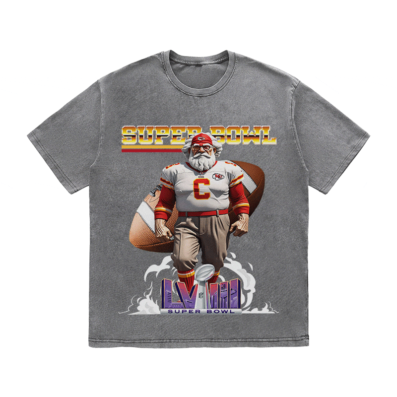 SUPERBOWL 4 KC NO YEAR HEAVY WEIGHT COTTON TEE-9182