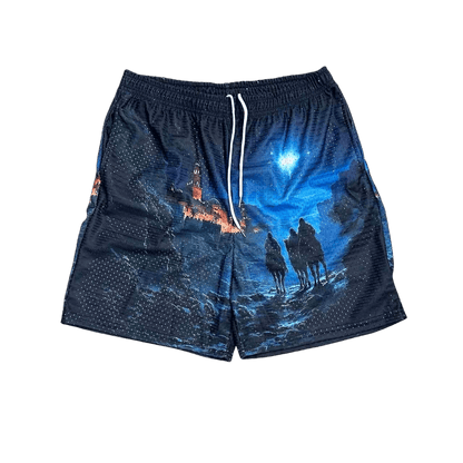 THREE WISE MEN MESH SHORTS-8764