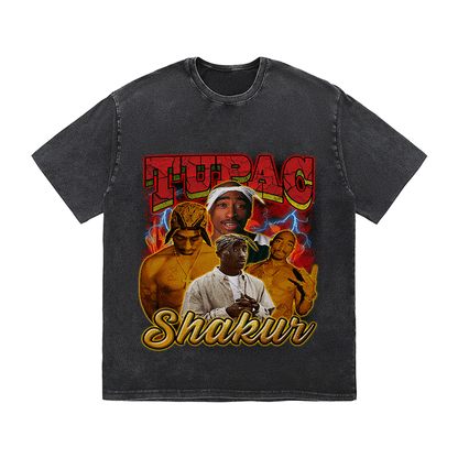 TUPAC SHAKUR HEAVY WEIGHT COTTON TEE-9141